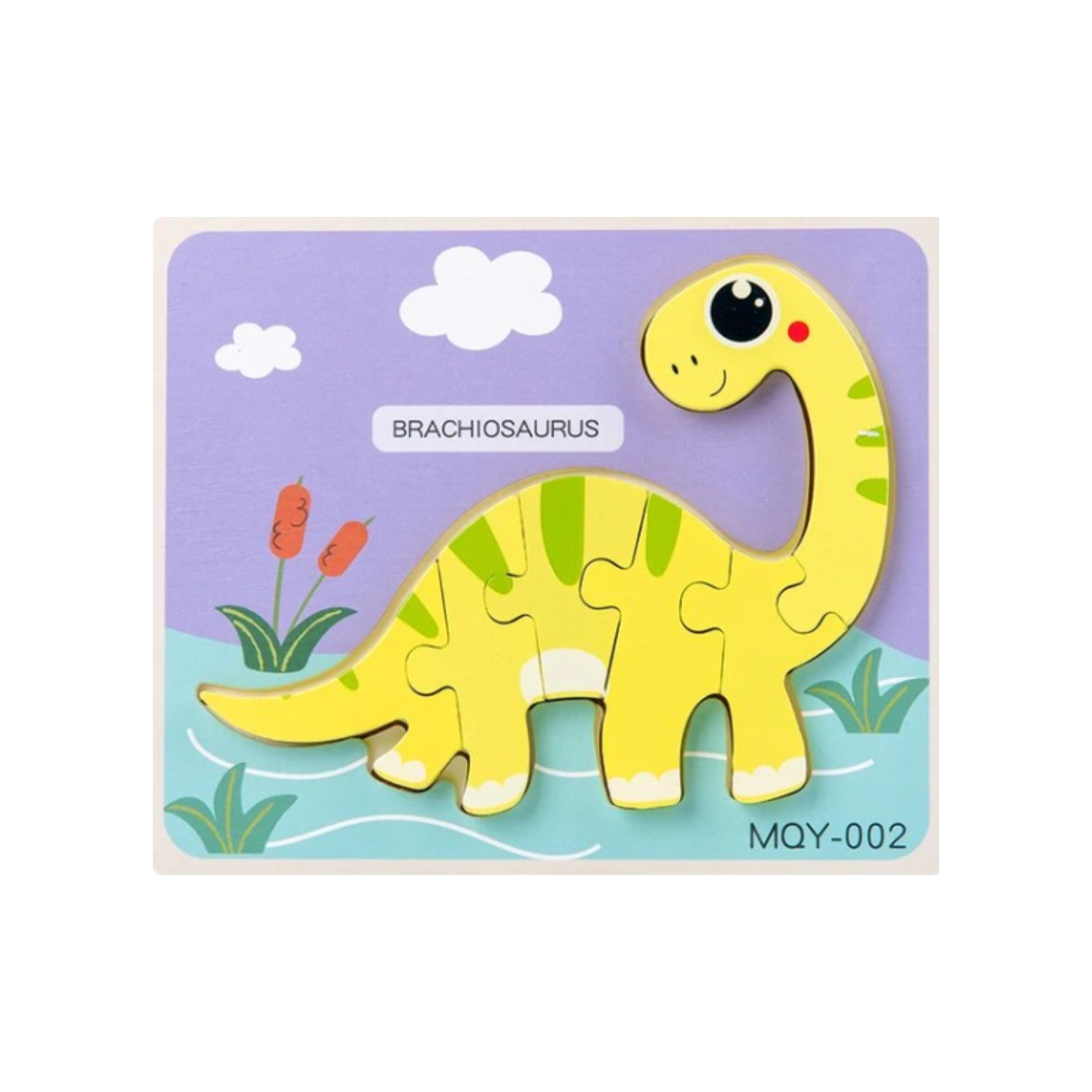 Foto 2 pulgar | Rompecabezas Montessori de Dinosaurios de Madera para Niños - Venta Internacional