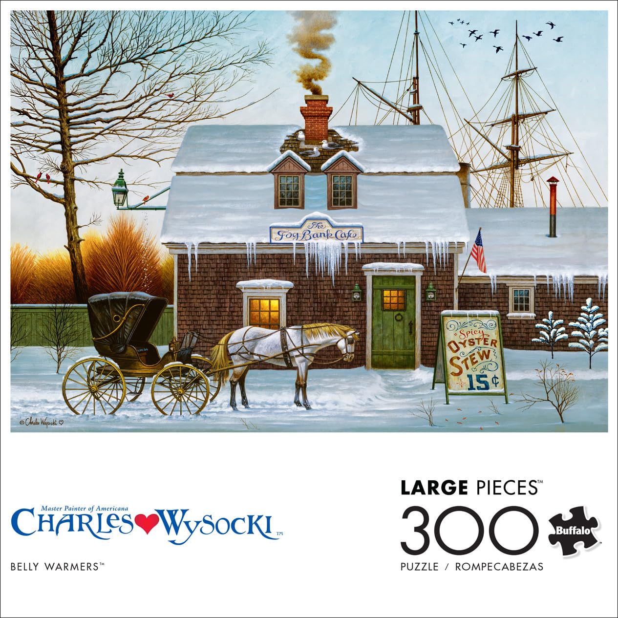 Foto 3 | Rompecabezas Buffalo Games Charles Wysocki Belly Warmers - Venta Internacional