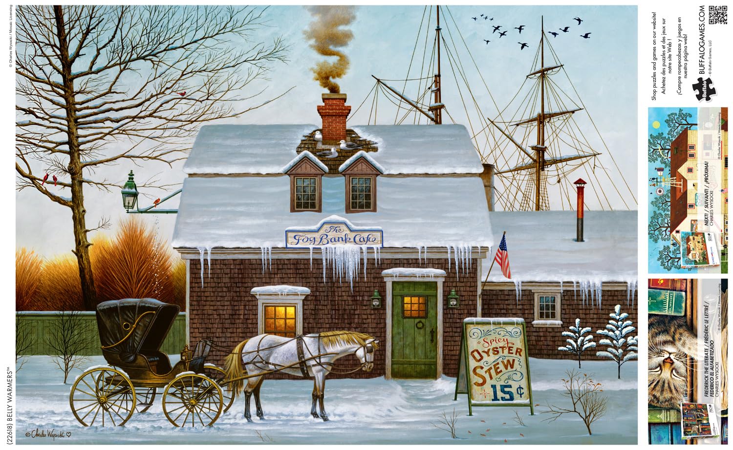 Foto 5 | Rompecabezas Buffalo Games Charles Wysocki Belly Warmers - Venta Internacional