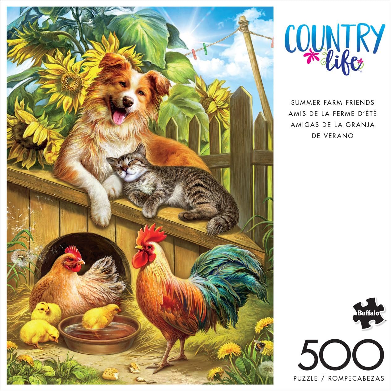 Foto 3 pulgar | Rompecabezas Buffalo Games Nadia Strelkina Summer Farm 500 Piezas - Venta Internacional