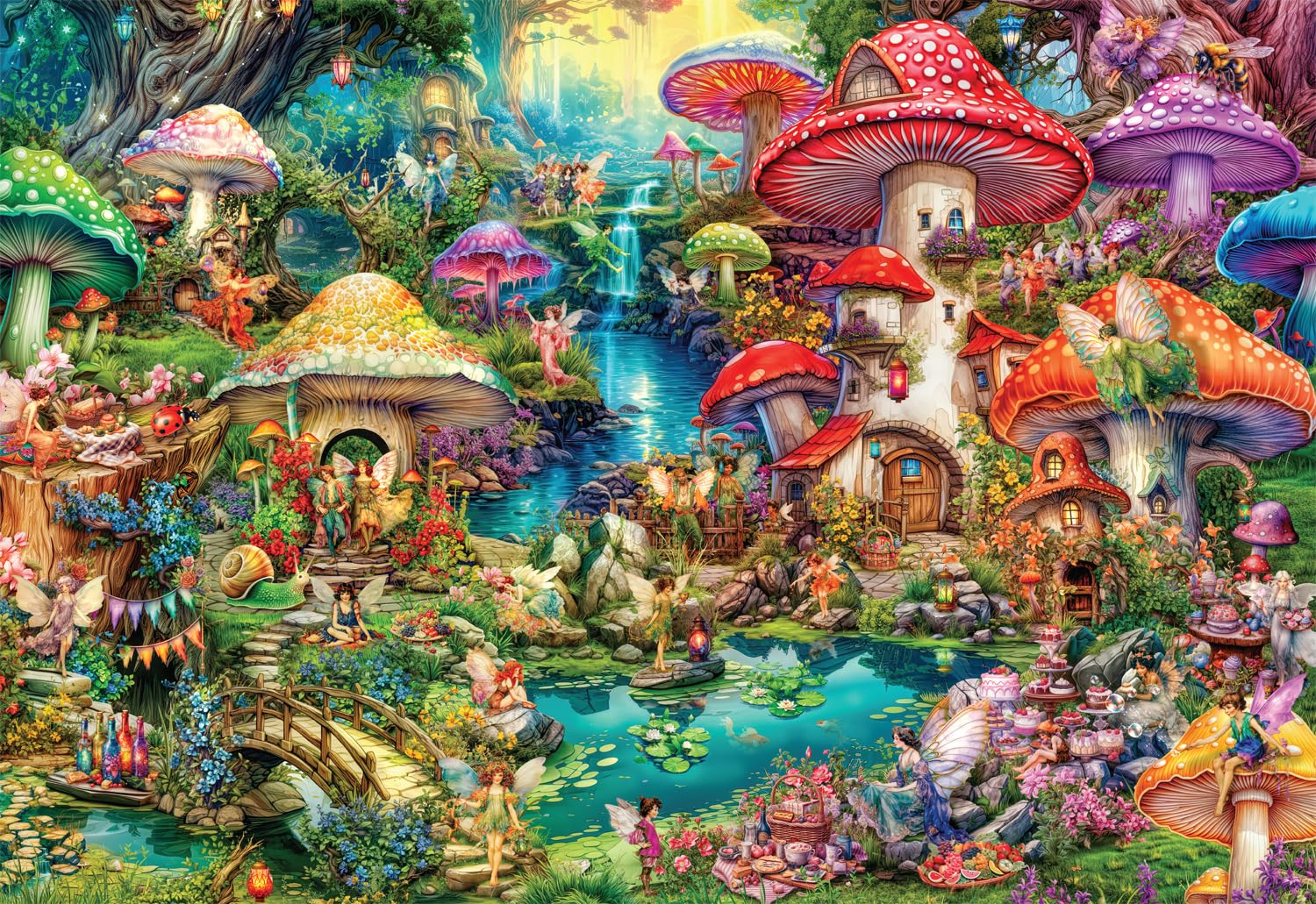 Foto 1 | Rompecabezas Buffalo Games Aimee Stewart Merry Mushroom - Venta Internacional