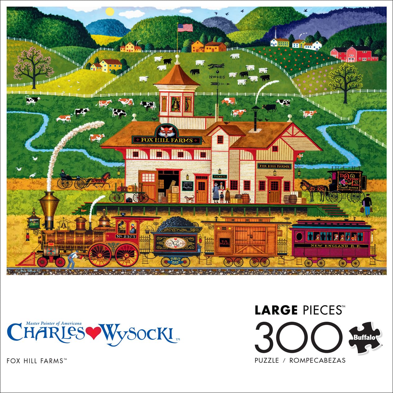 Foto 2 | Rompecabezas Buffalo Games Charles Wysocki Fox Hill Farms - Venta Internacional