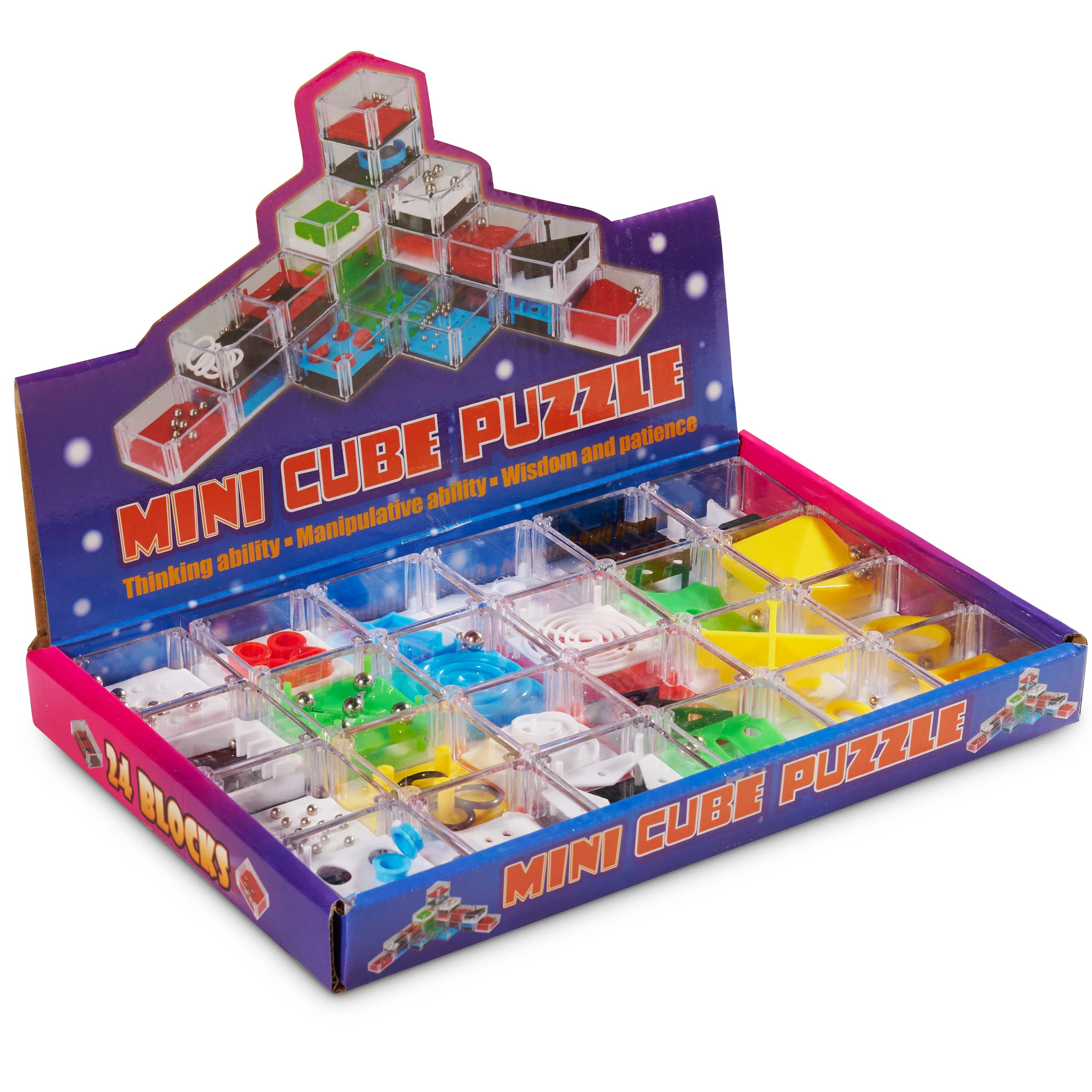 Foto 5 pulgar | Juego de Rompecabezas Bedwina Mini Cube 3d Brain Teaser Paquete de 24 - Venta Internacional