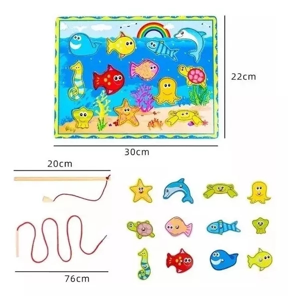 Foto 4 | Rompecabezas Educativo de Madera con Juego Magnético - Venta Internacional