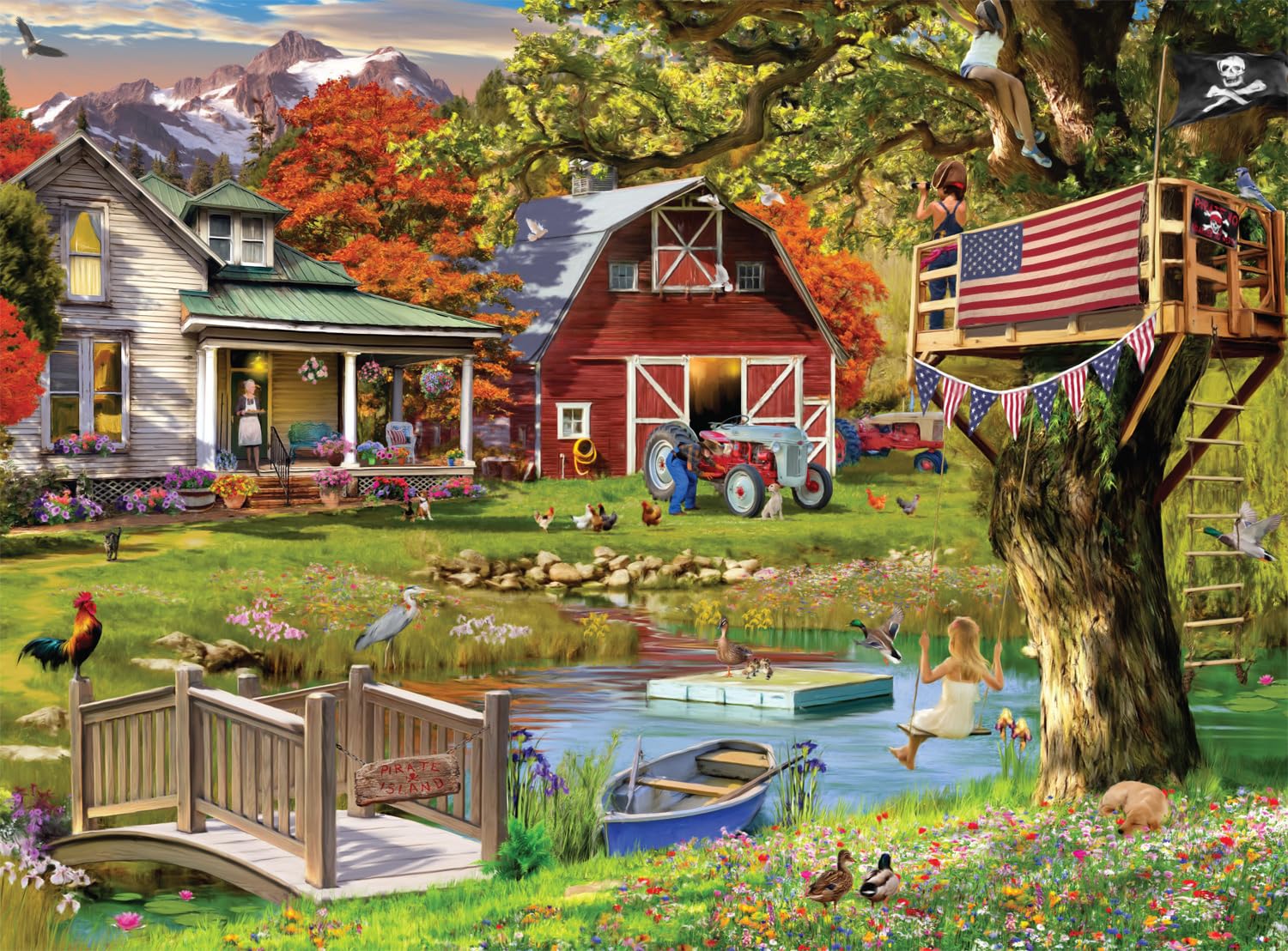 Foto 1 | Rompecabezas Buffalo Games Country Clubhouse 1000 Piezas - Venta Internacional