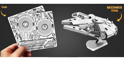 Foto 3 | Puzle Metálico 3d Star Wars Millennium Falcon - Venta Internacional