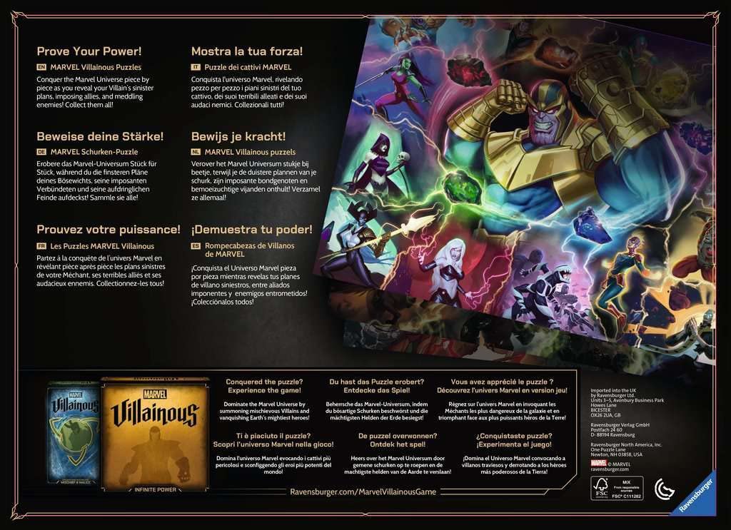 Foto 4 pulgar | Rompecabezas Ravensburger Marvel Villainous Killmonger 1000 Piezas - Venta Internacional
