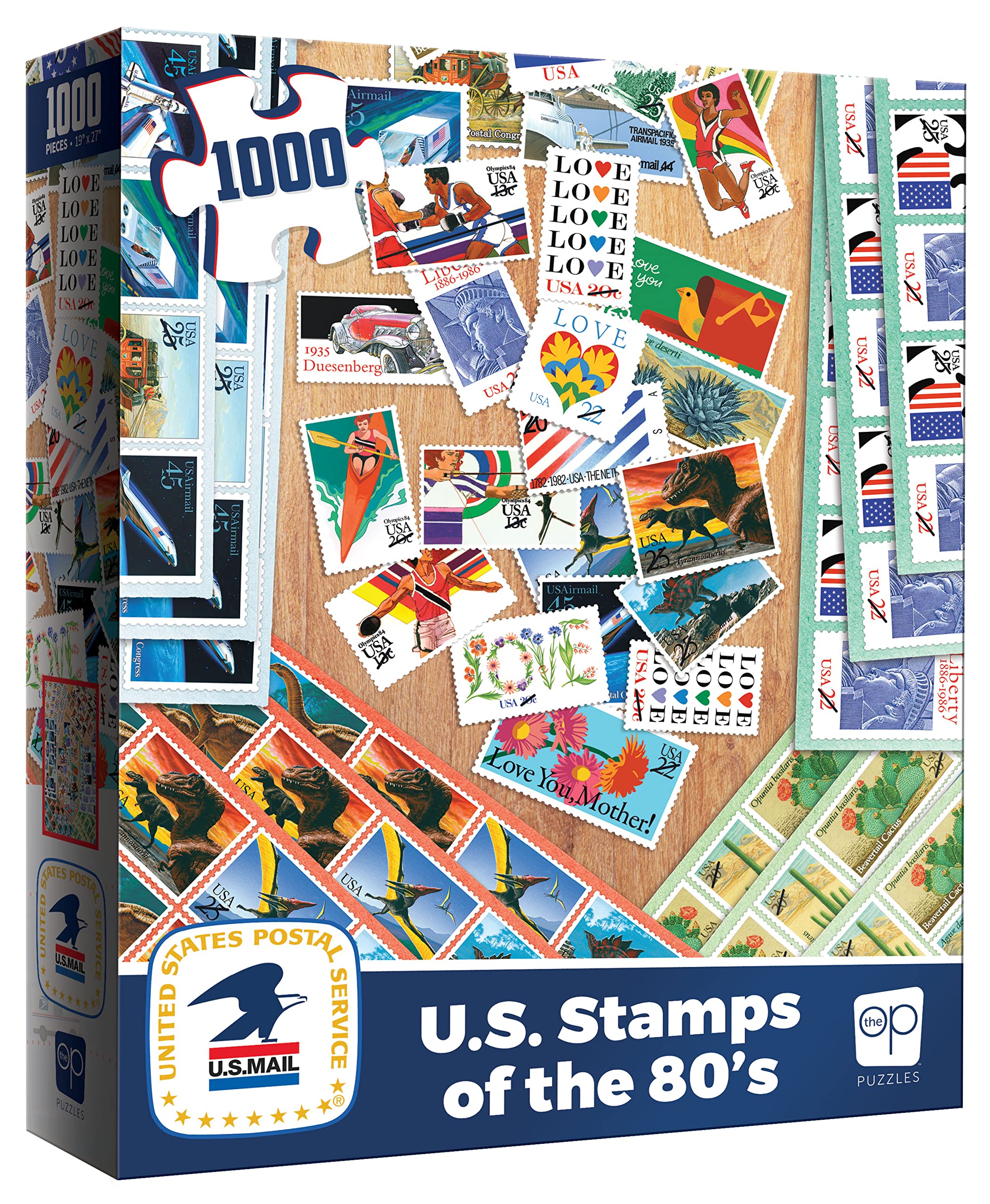 Rompecabezas Usapoly Usps Us Sellos de los 80 1000 Piezas - Venta Internacional