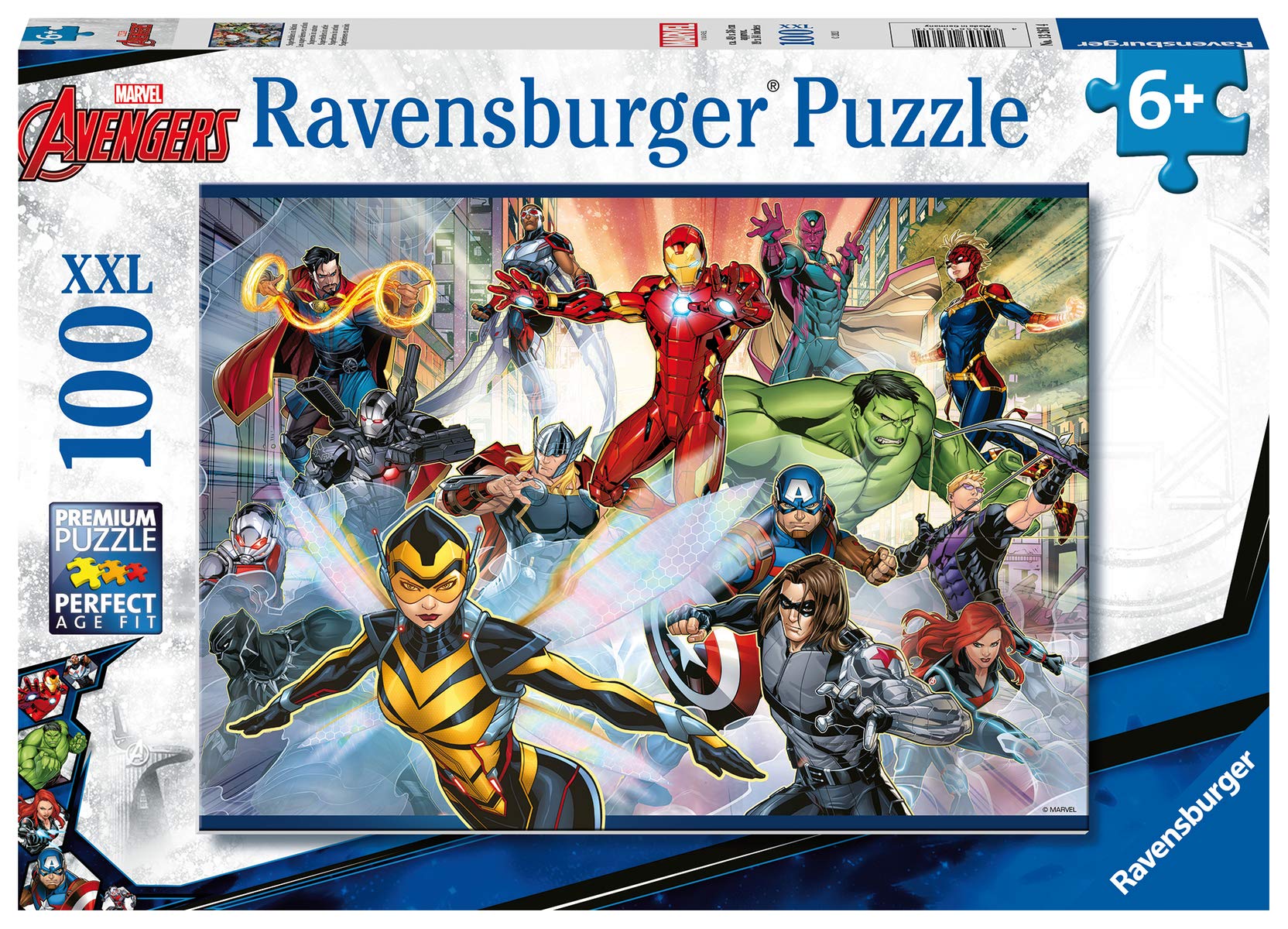 Rompecabezas Ravensburger Marvel Avengers 100 Piezas Para Niños Mayores De 6 Años - Venta Internacional.