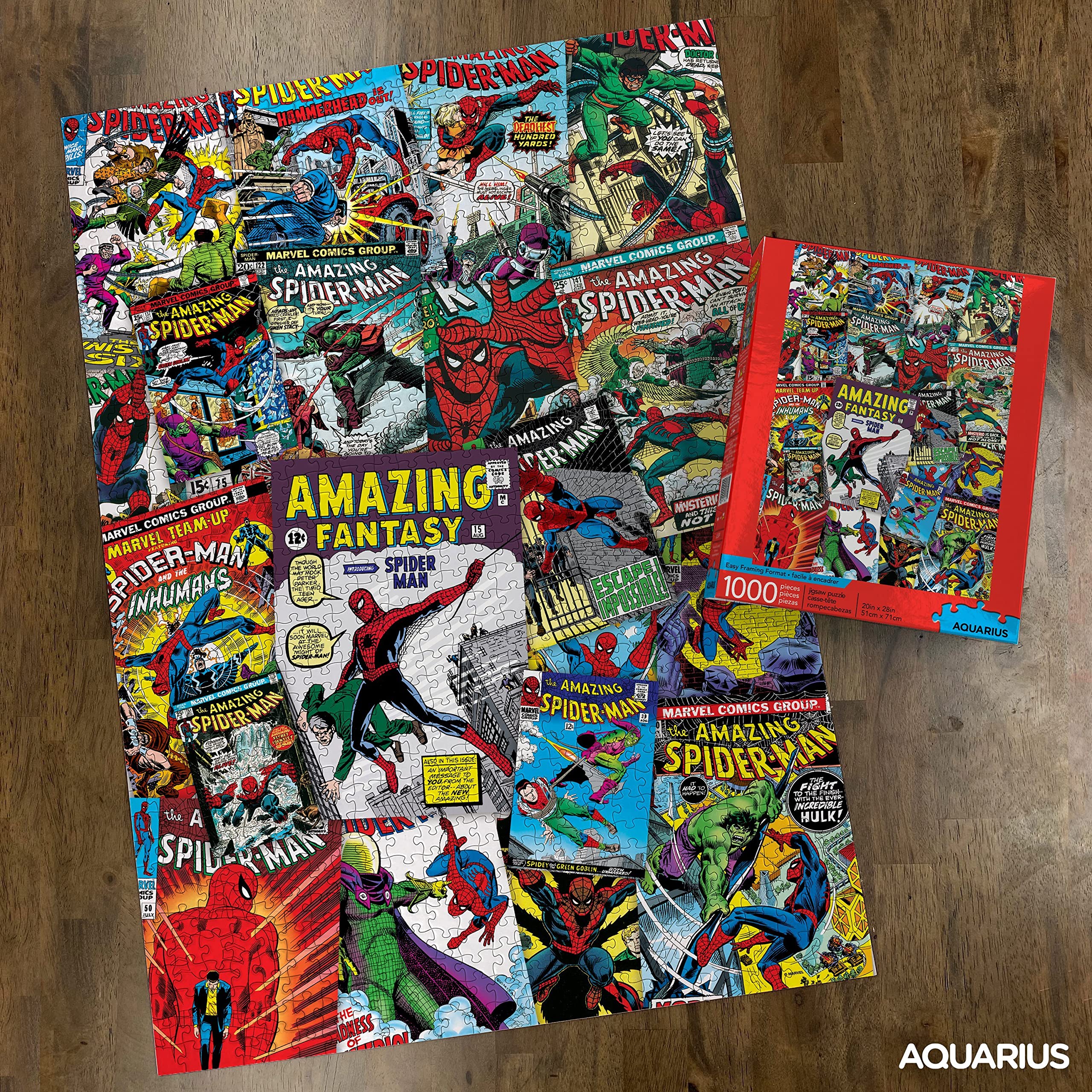 Foto 3 | Puzzle Aquarius Marvel Spiderman 1000 Piezas Con Licencia Oficial - Venta Internacional.