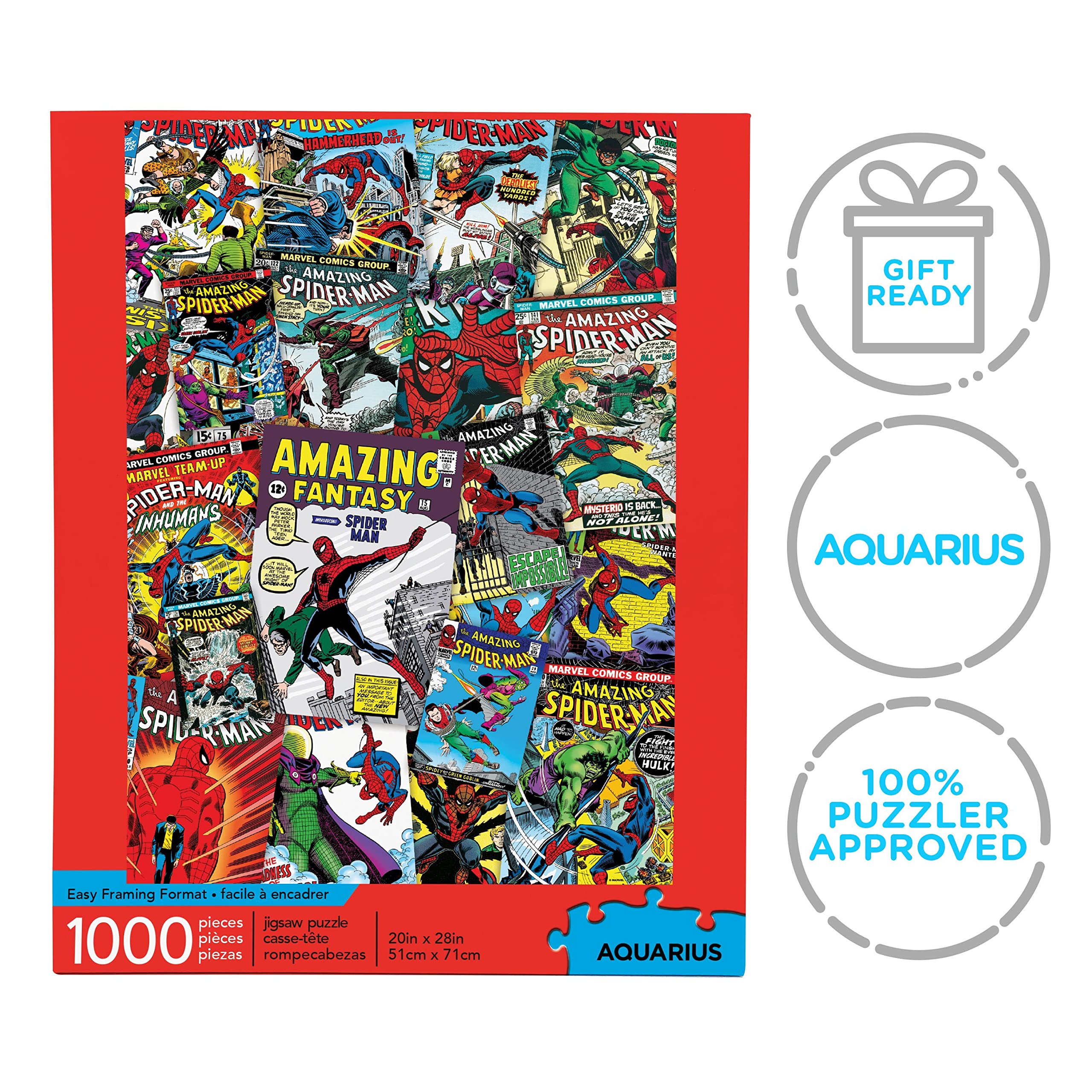 Foto 7 | Puzzle Aquarius Marvel Spiderman 1000 Piezas Con Licencia Oficial - Venta Internacional.