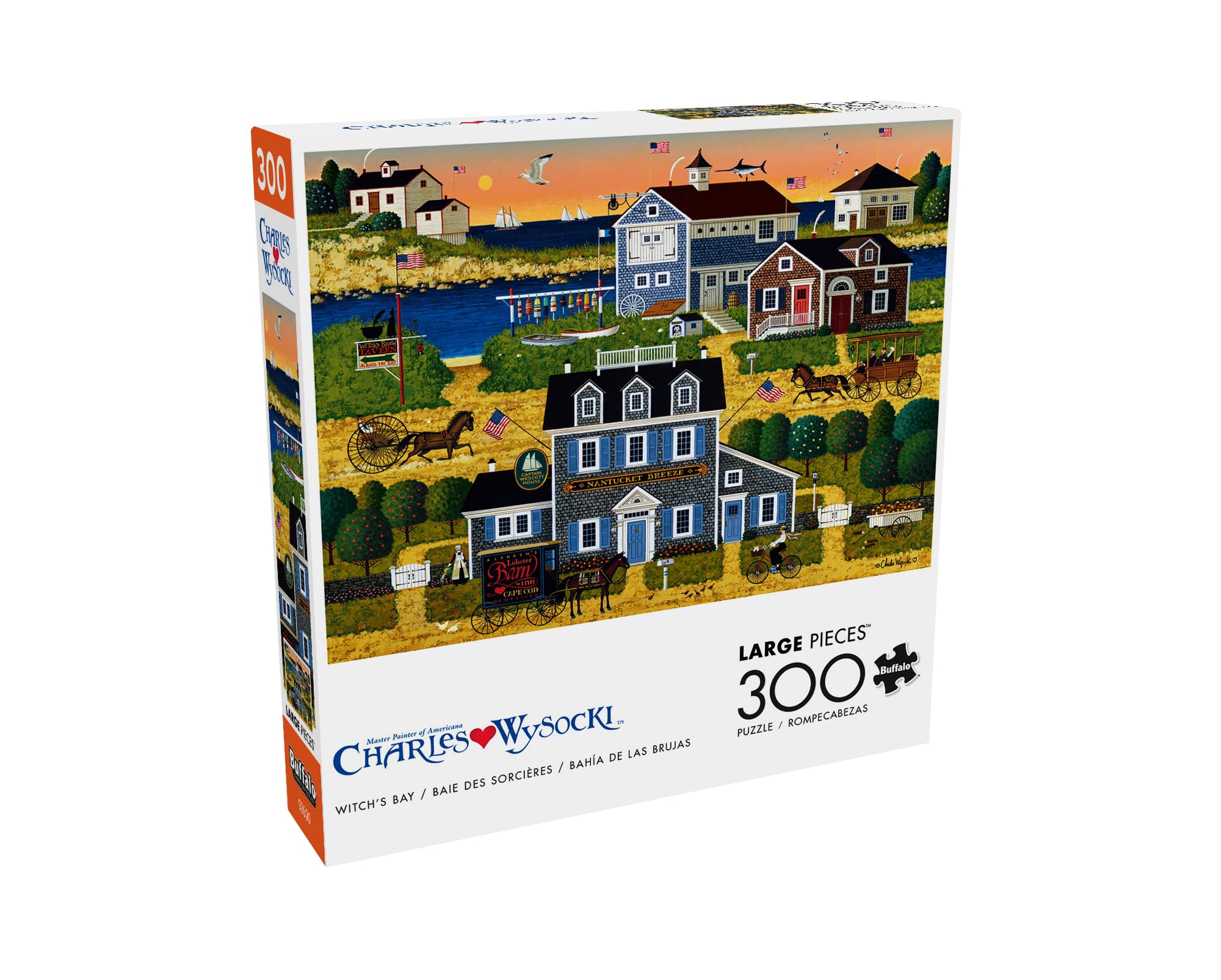 Foto 4 pulgar | Rompecabezas Buffalo Games Charles Wysocki Witch's Bay 300 Piezas - Venta Internacional.