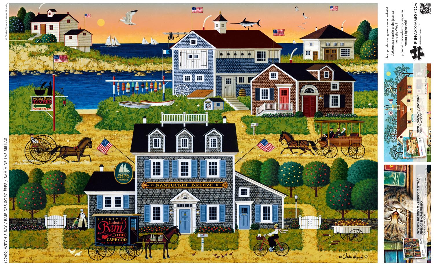 Foto 5 | Rompecabezas Buffalo Games Charles Wysocki Witch's Bay 300 Piezas - Venta Internacional.