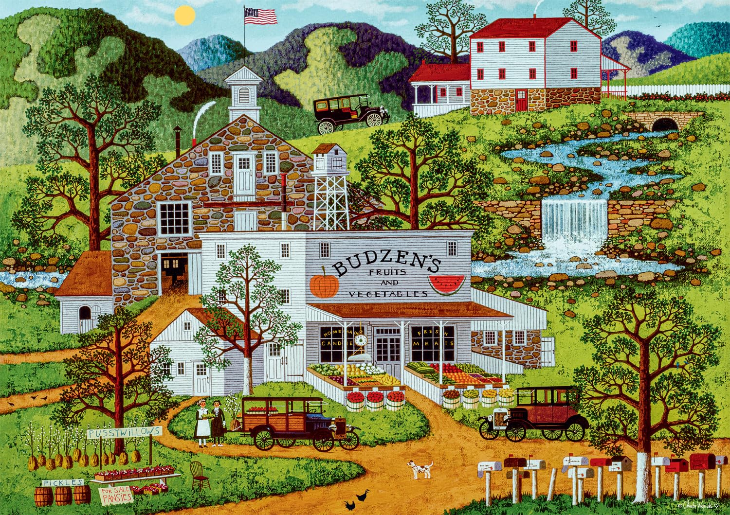 Rompecabezas Buffalo Games Charles Wysocki Budzens 300 Piezas - Venta Internacional.