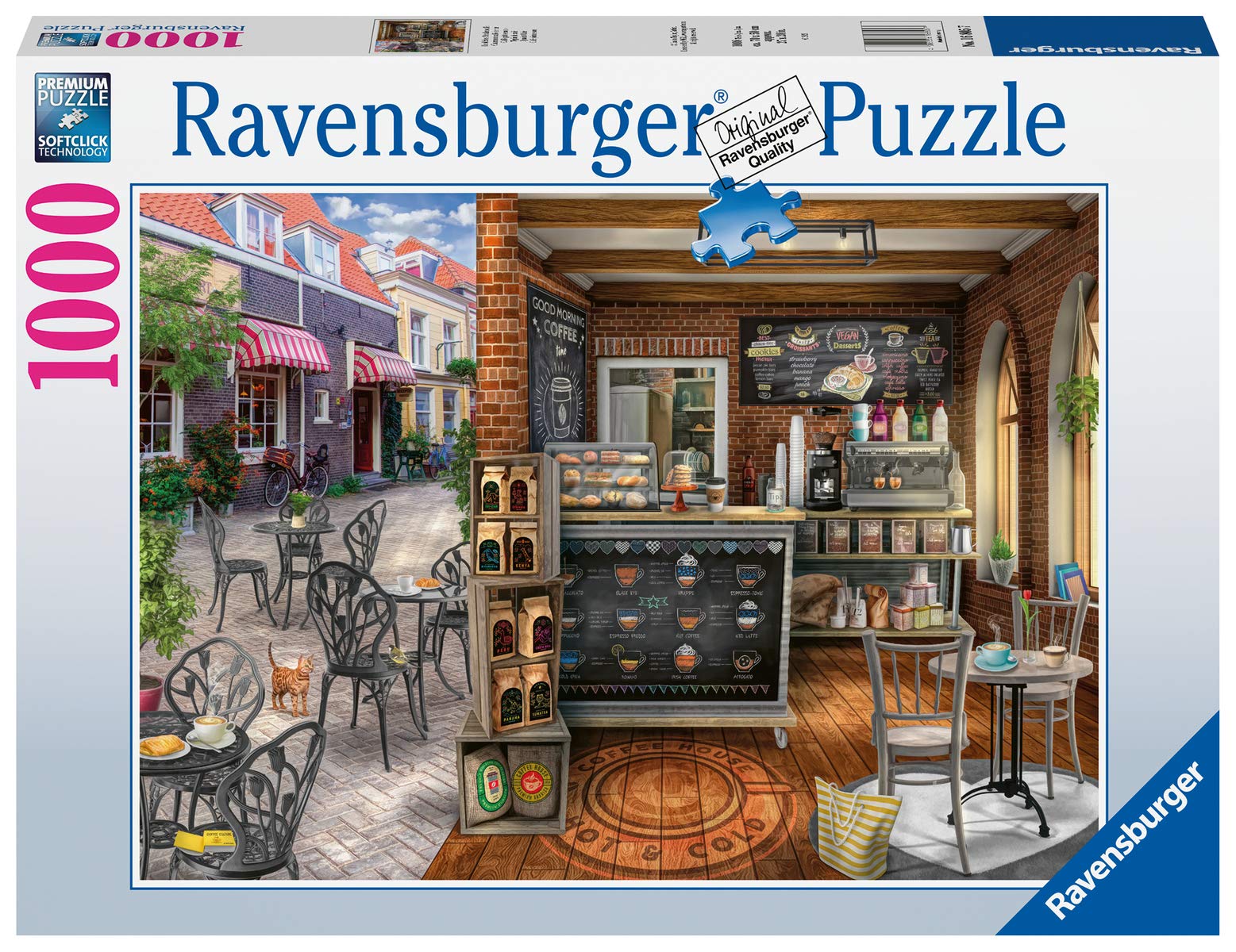 Foto 3 pulgar | Rompecabezas Ravensburger Quaint Café 1000 Piezas - Venta Internacional.