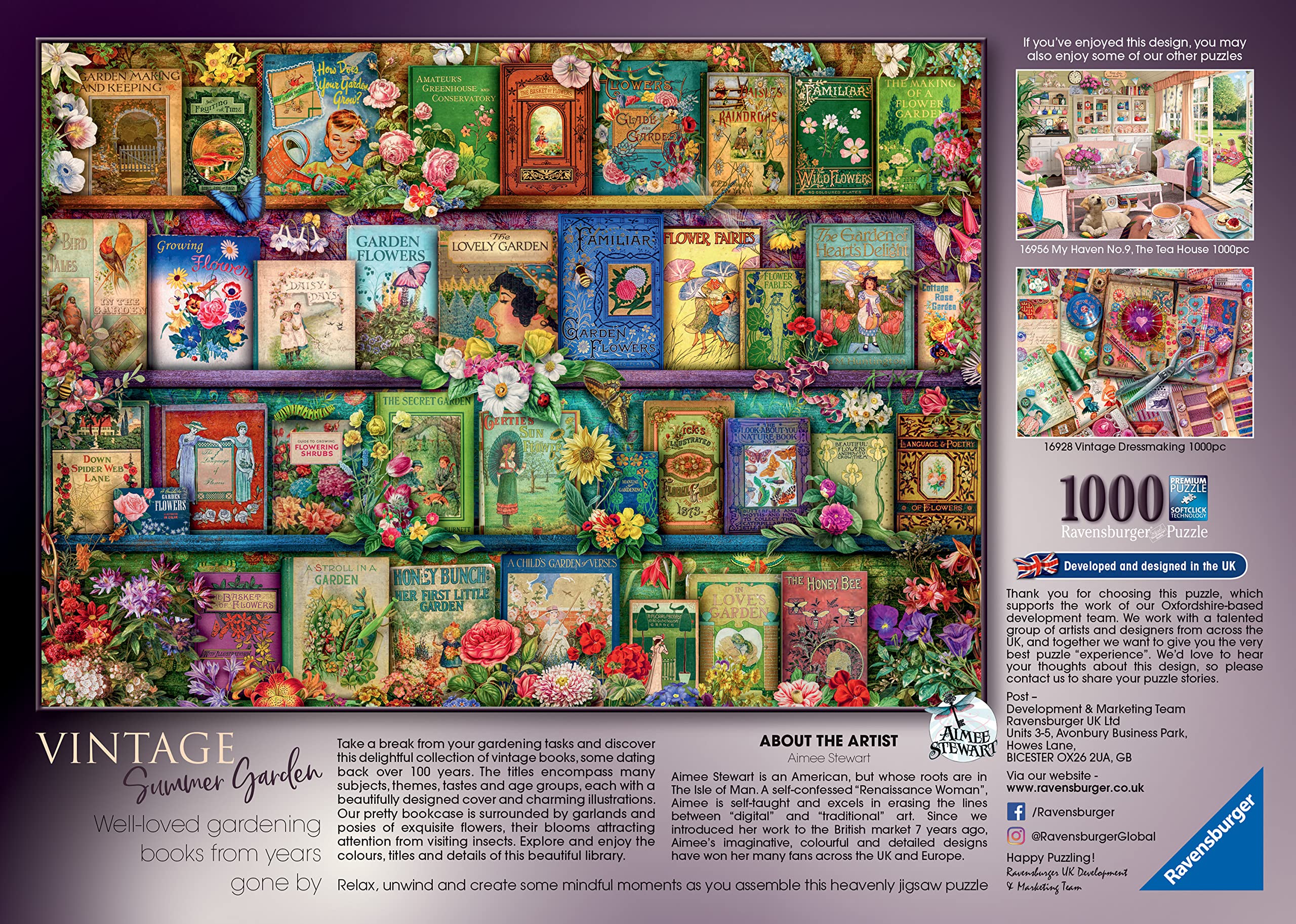 Foto 4 pulgar | Rompecabezas Ravensburger Aimee Stewart Vintage Summer 1000 Piezas - Venta Internacional.