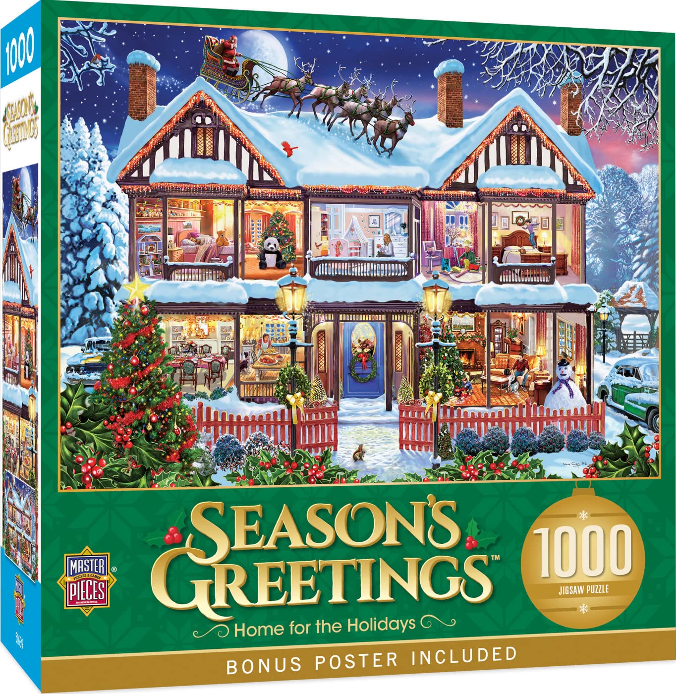 Rompecabezas Masterpieces Home For The Holidays 1000 Piezas - Venta Internacional.