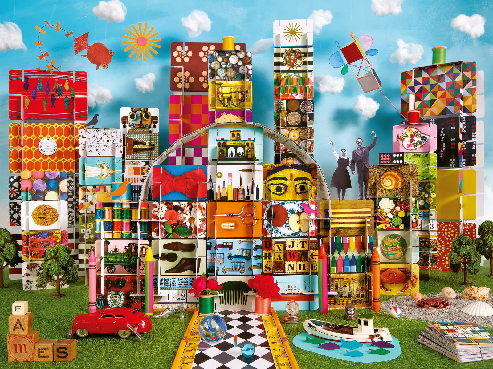 Foto 2 pulgar | Rompecabezas Ravensburger Eames House Of Cards Fantasy 1500 Piezas - Venta Internacional.