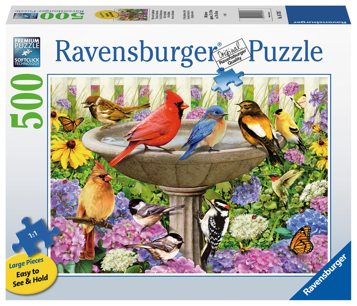 Foto 3 pulgar | Rompecabezas Ravensburger At The Birdbath 500 Piezas - Venta Internacional.