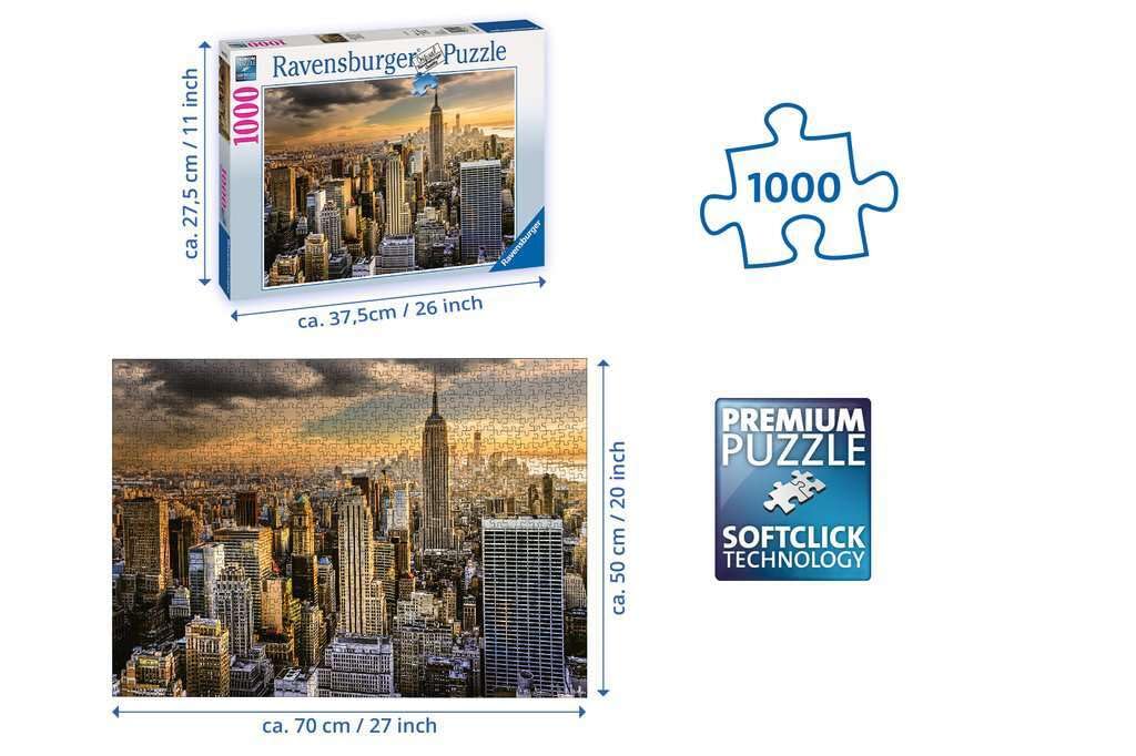 Foto 4 pulgar | Rompecabezas Ravensburger Great New York 1000 Piezas - Venta Internacional.