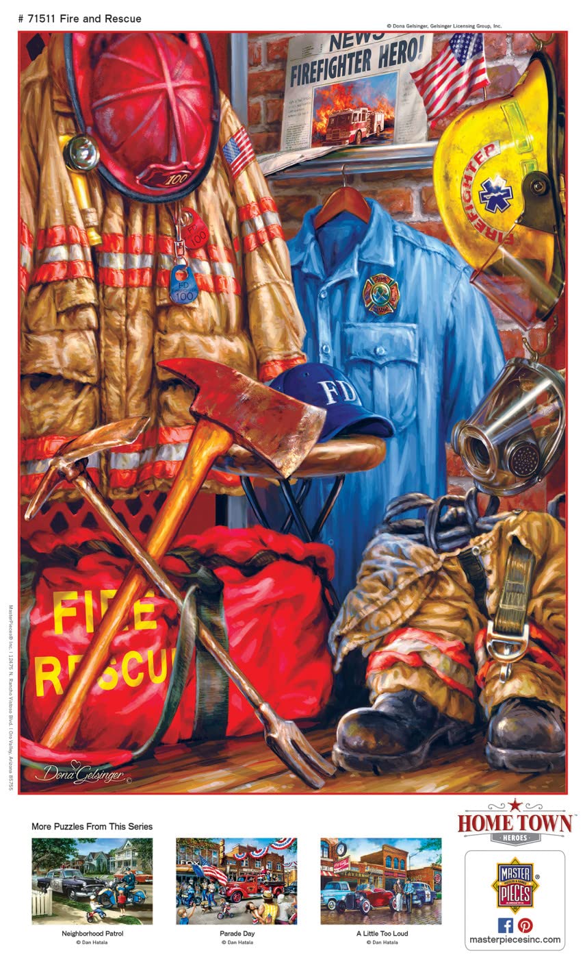 Foto 5 pulgar | Rompecabezas Masterpieces Fire And Rescue 1000 Piezas - Venta Internacional.