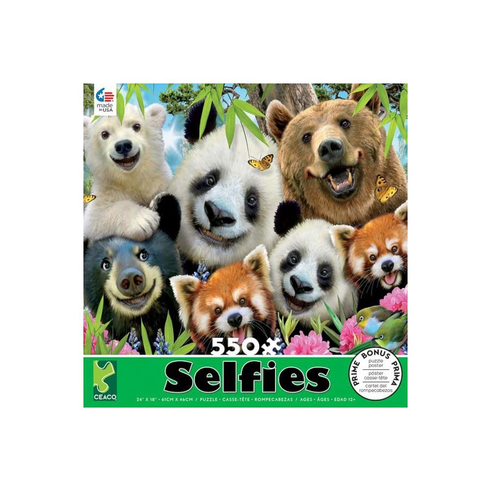Foto 2 pulgar | Rompecabezas Ceaco Selfies Bear Essentials 550 Piezas - Venta Internacional.