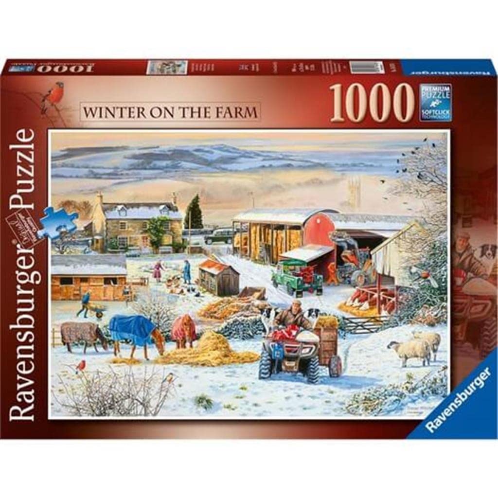 Rompecabezas Ravensburger Winter On The Farm 1000 Piezas - Venta Internacional.