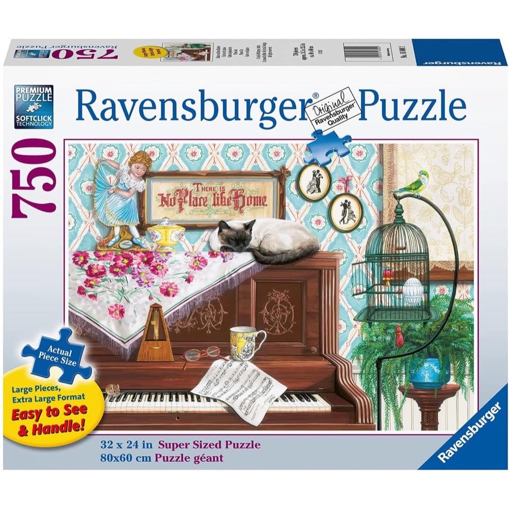 Puzle Ravensburger Piano Cat De 750 Piezas Con Softclick - Venta Internacional.