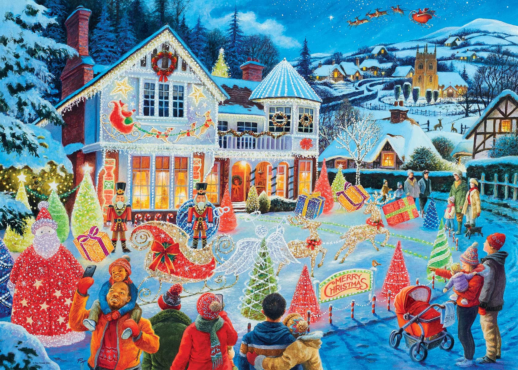 Foto 1 | Rompecabezas Ravensburger La Casa De Navidad 1000 Piezas - Venta Internacional.