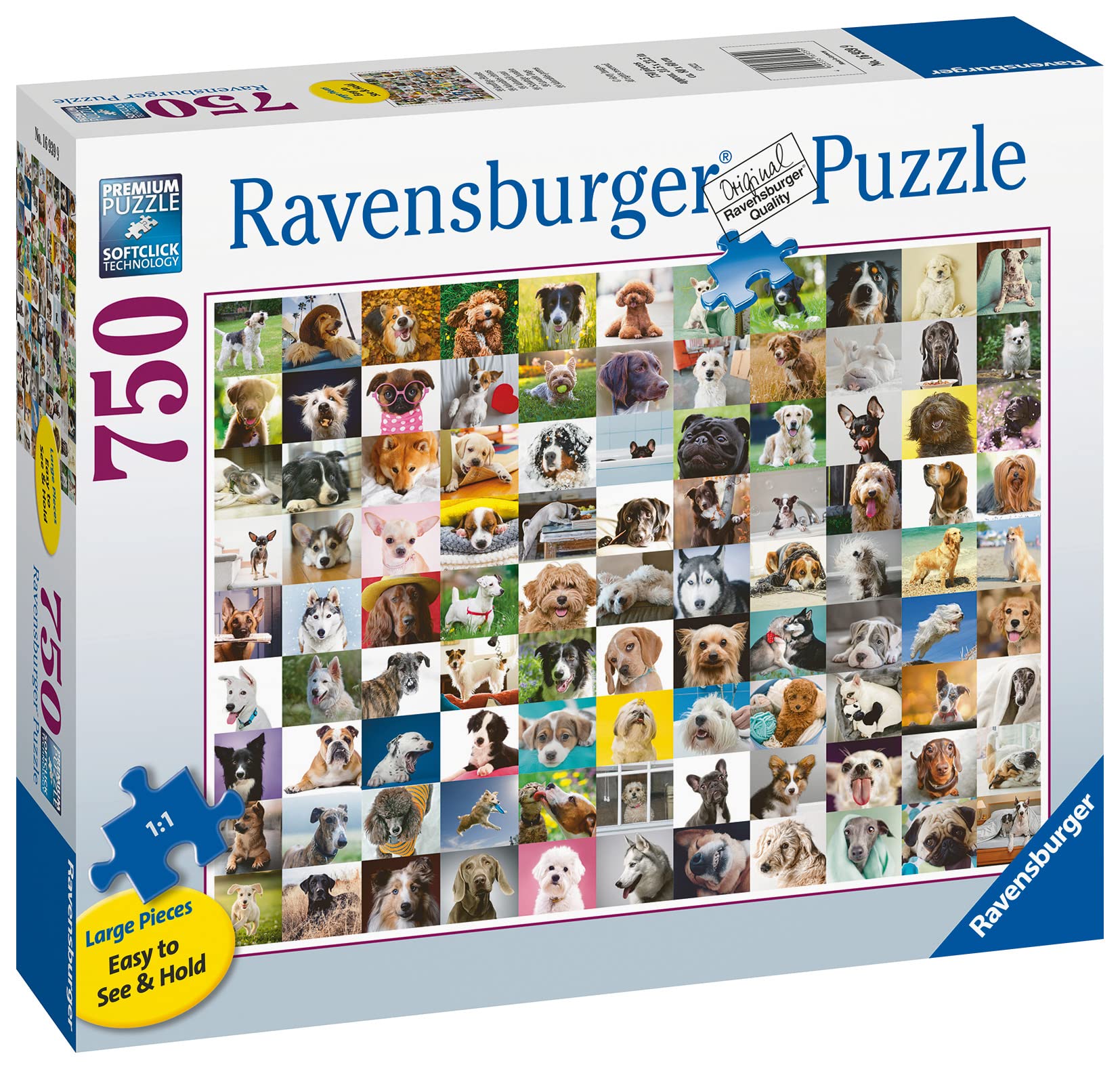 Foto 4 pulgar | Rompecabezas Ravensburger 99 Lovable Dogs 750 Piezas - Venta Internacional.