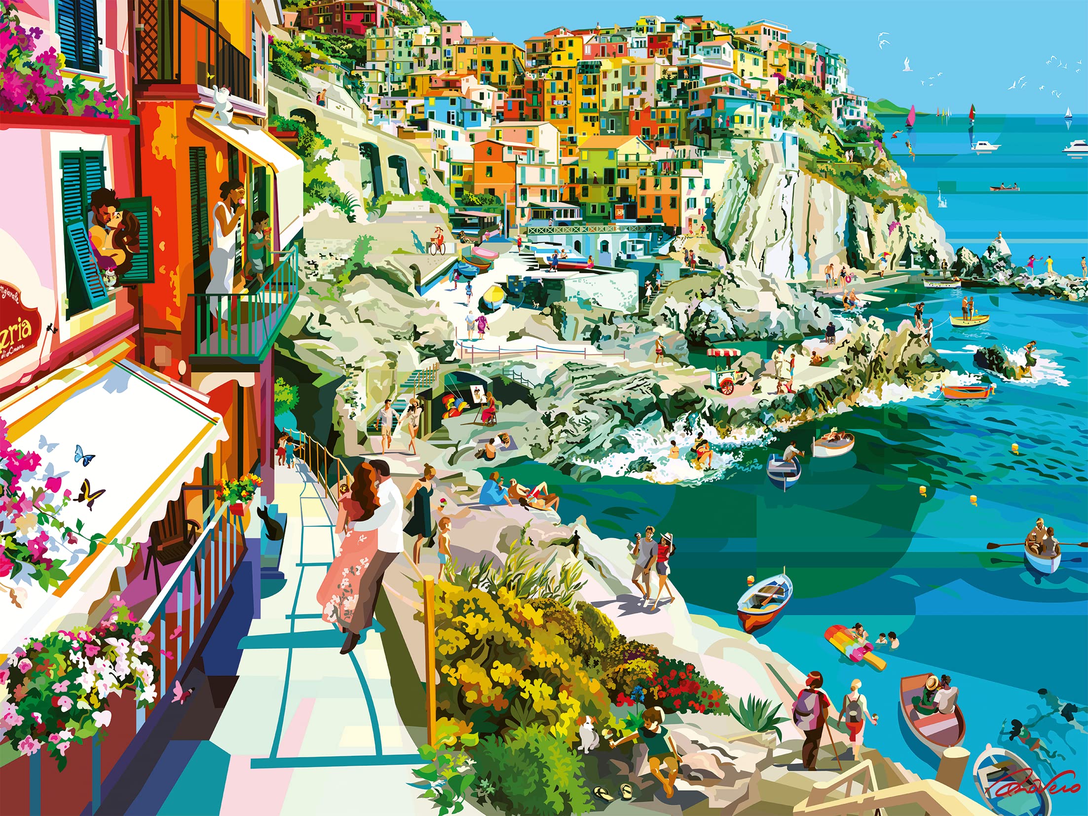 Foto 4 pulgar | Rompecabezas Ravensburger Romance En Cinque Terre, 1500 Piezas - Venta Internacional.