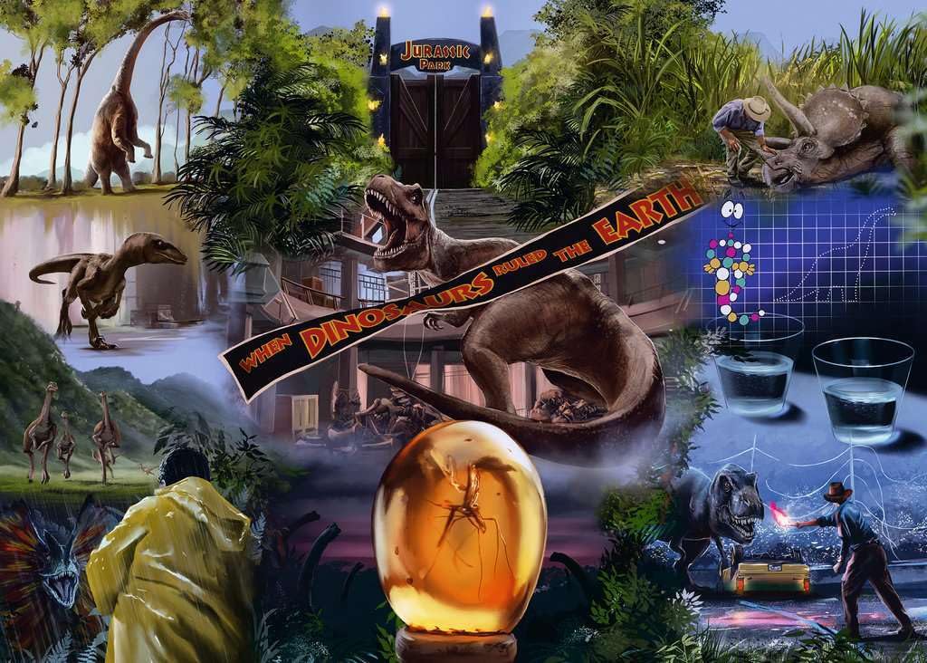 Foto 3 pulgar | Póster De La Película Jigsaw Puzzle Ravensburger Jurassic Park, 1000 Unidades - Venta Internacional.