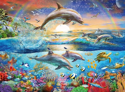 Foto 1 | Puzzle Ravensburger Dolphin Paradise De 300 Piezas Para Niños - Venta Internacional.