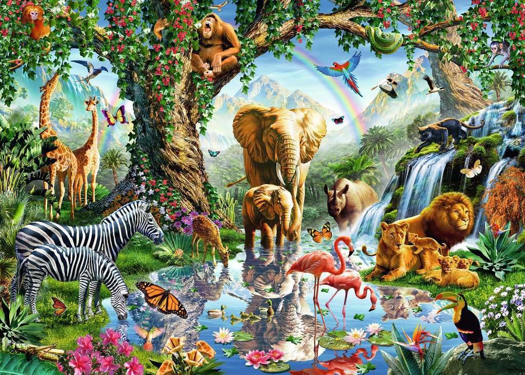Foto 3 pulgar | Rompecabezas Ravensburger Adventures In The Jungle 1000 Piezas - Venta Internacional.
