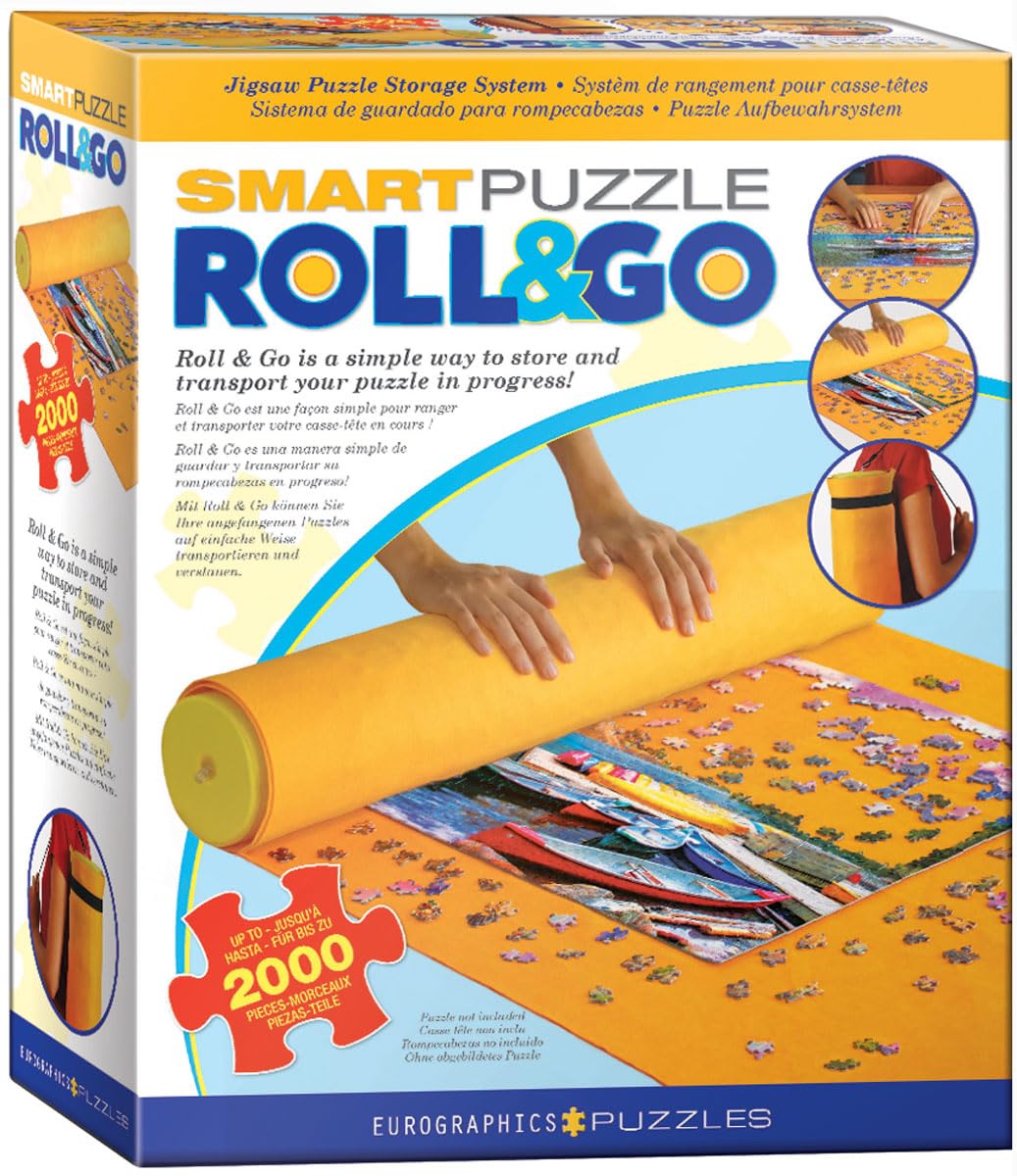 Tapete De Rompecabezas Eurographics Roll & Go De 2000 Piezas, Color Amarillo - Venta Internacional.