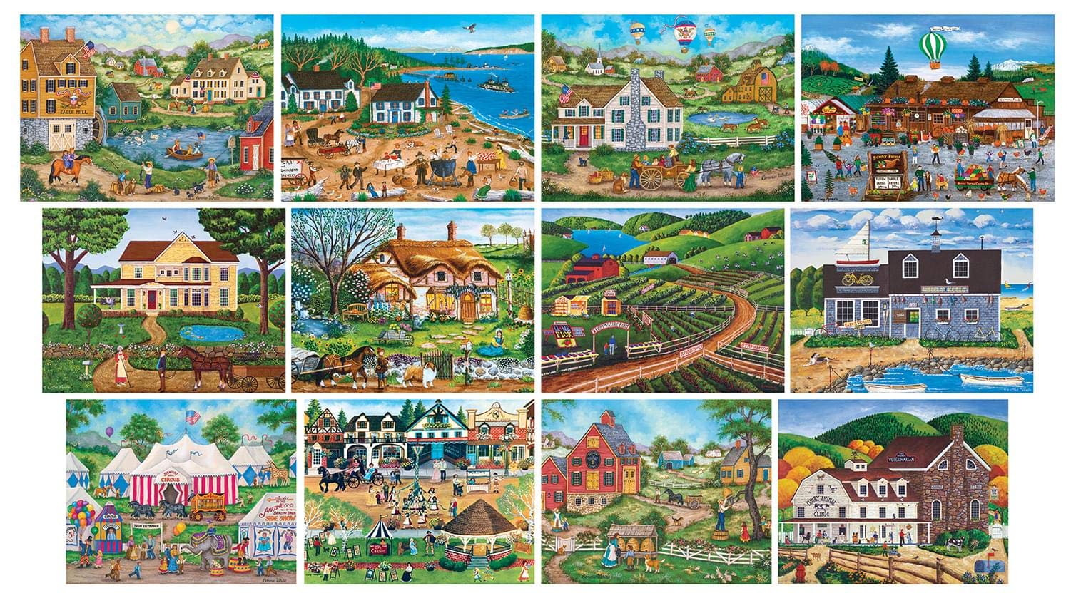 Foto 2 | Rompecabezas Masterpieces Folk Art, Paquete De 12 Unidades - Venta Internacional.