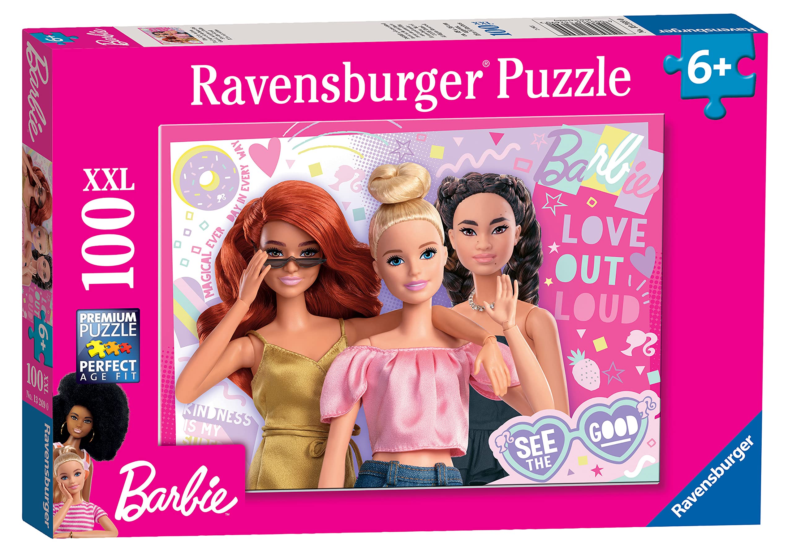 Foto 2 pulgar | Rompecabezas Ravensburger Barbie 100 Piezas Para Niños Mayores De 6 Años - Venta Internacional.