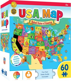 Foto 1 | Rompecabezas Masterpieces Con Forma De Mapa Estatal De Ee. Uu., 60 Piezas - Venta Internacional.