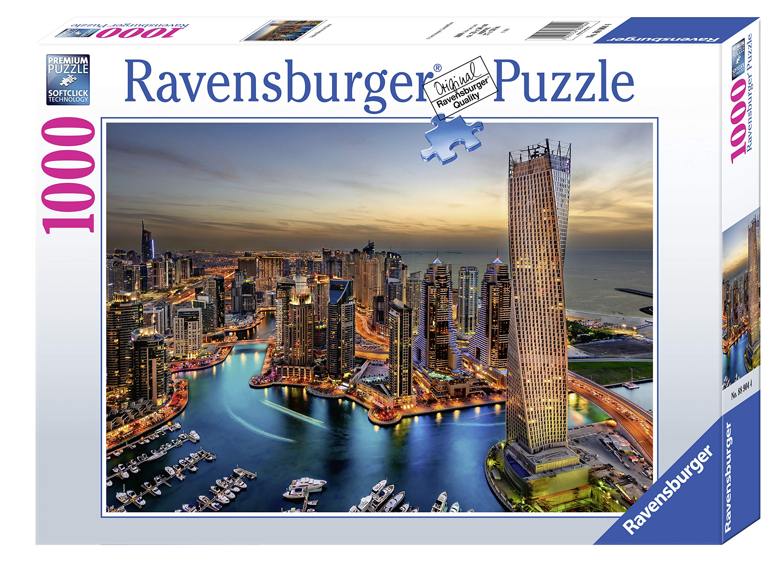 Rompecabezas Ravensburger Dubai Marina At Night 1000 Piezas - Venta Internacional.