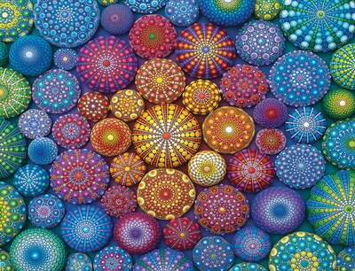 Foto 3 | Puzzle Ravensburger Radiating Rainbow Mandalas De 2000 Piezas - Venta Internacional.