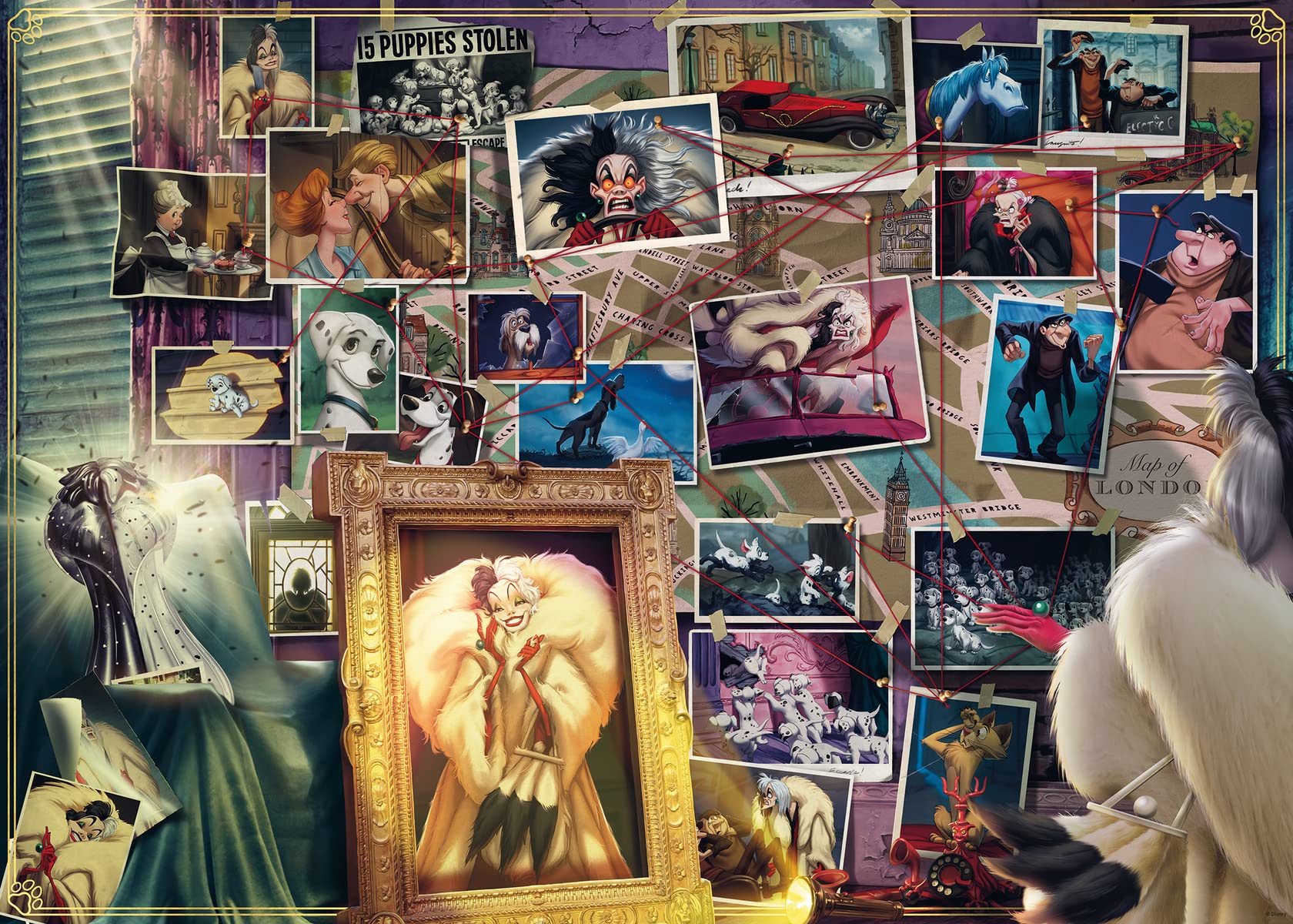 Rompecabezas Ravensburger Disney Villainous Cruella 1000 Piezas - Venta Internacional.