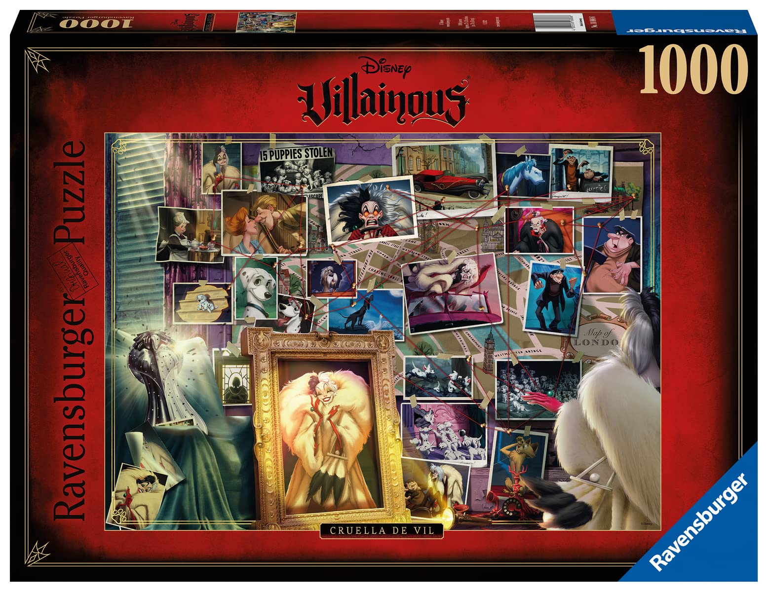 Foto 3 pulgar | Rompecabezas Ravensburger Disney Villainous Cruella 1000 Piezas - Venta Internacional.