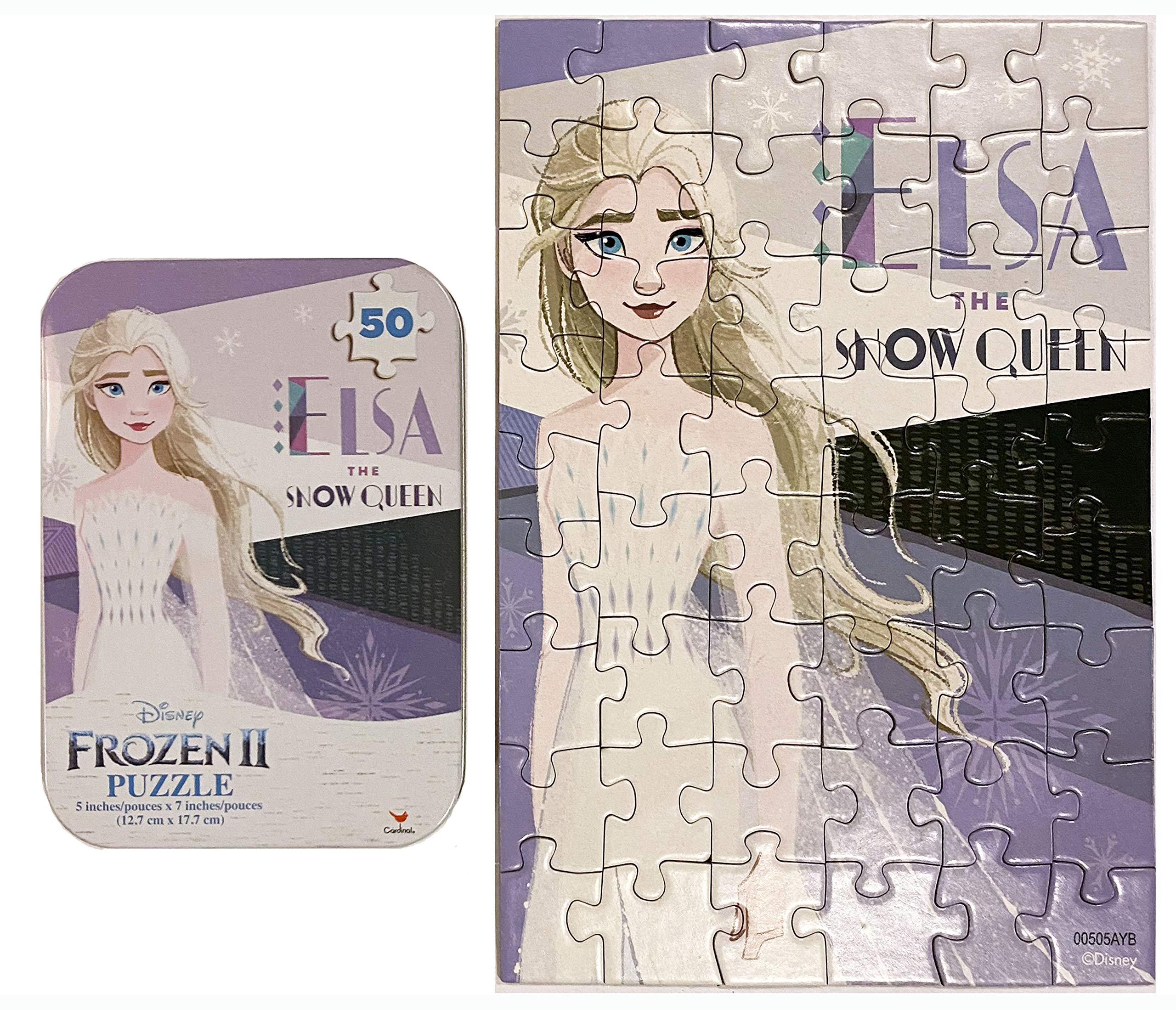 Foto 3 pulgar | Rompecabezas Disney Frozen Ii Elsa, 50 Piezas Con Lata, Más De 6 Años - Venta Internacional.
