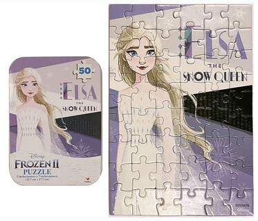 Foto 2 | Rompecabezas Disney Frozen Ii Elsa, 50 Piezas Con Lata, Más De 6 Años - Venta Internacional.