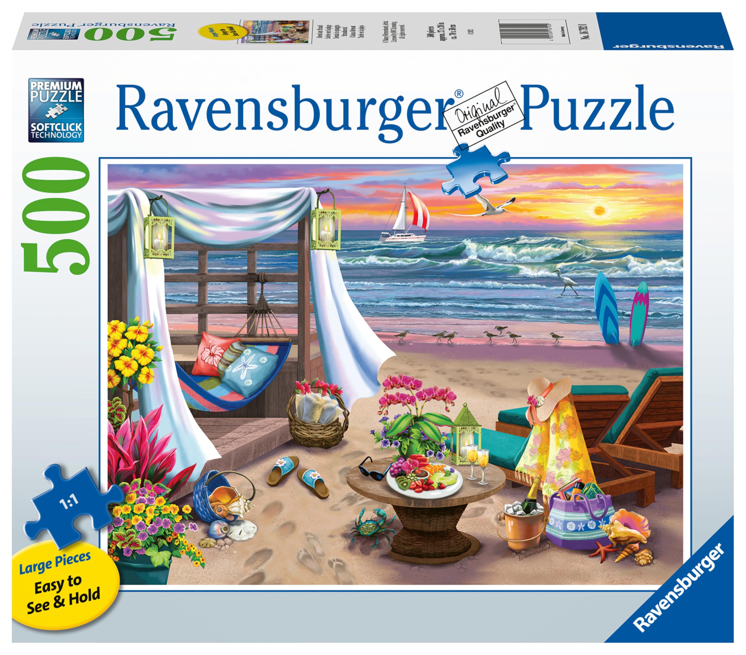 Foto 3 pulgar | Puzle Ravensburger Cabana Retreat De 500 Piezas Con Softclick - Venta Internacional.