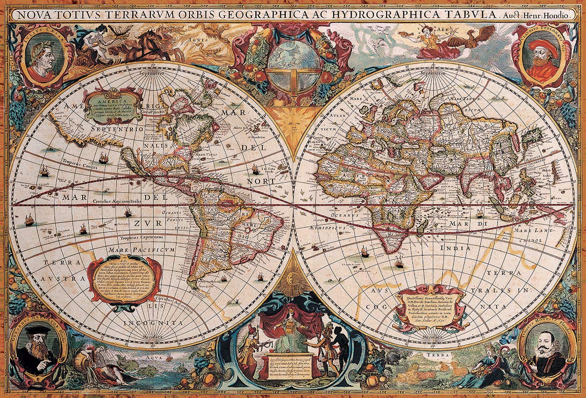 Foto 2 | Rompecabezas Eurographics Con El Mapa Antiguo Del Mundo, 2000 Piezas - Venta Internacional.