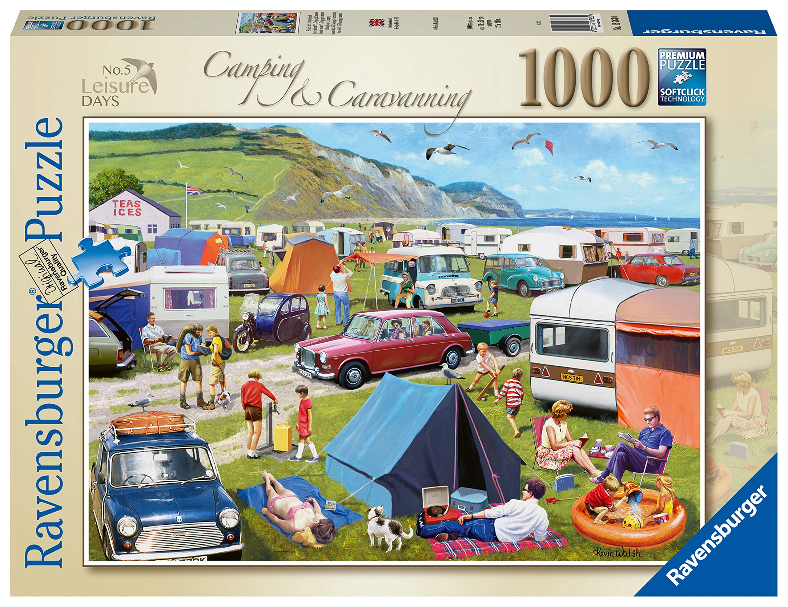 Rompecabezas Ravensburger Leisure Days, Número 5, Para Acampar, 1000 Unidades - Venta Internacional.