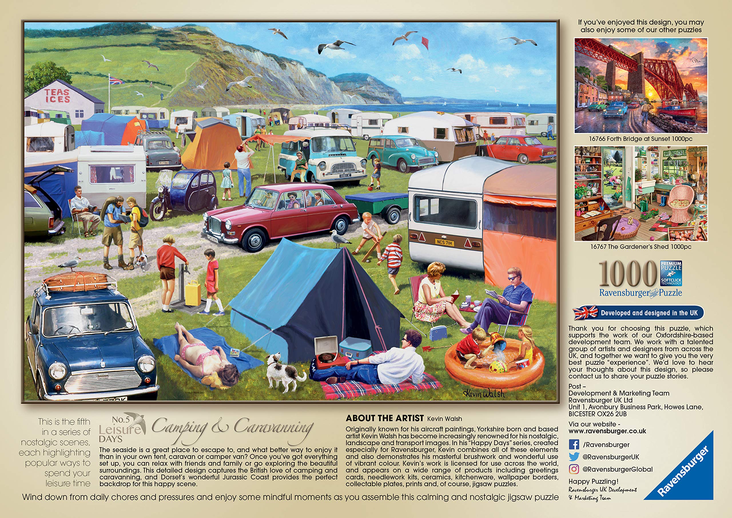 Foto 3 | Rompecabezas Ravensburger Leisure Days, Número 5, Para Acampar, 1000 Unidades - Venta Internacional.