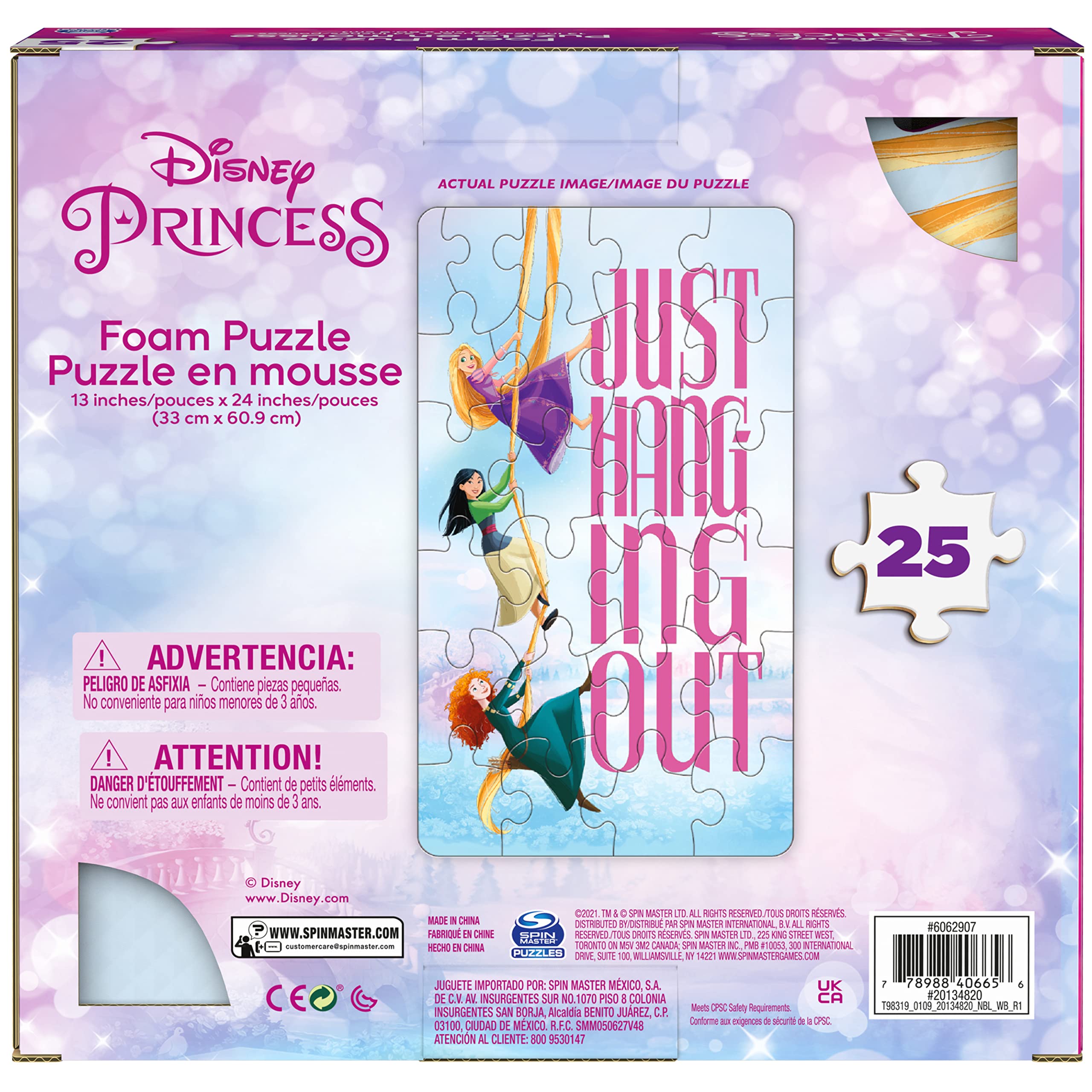 Foto 5 pulgar | Puzle Esponjoso De Espuma Con Forma De Princesa De Disney Que Acaba De Pasar El Rato, 25 Piezas - Venta Internacional.