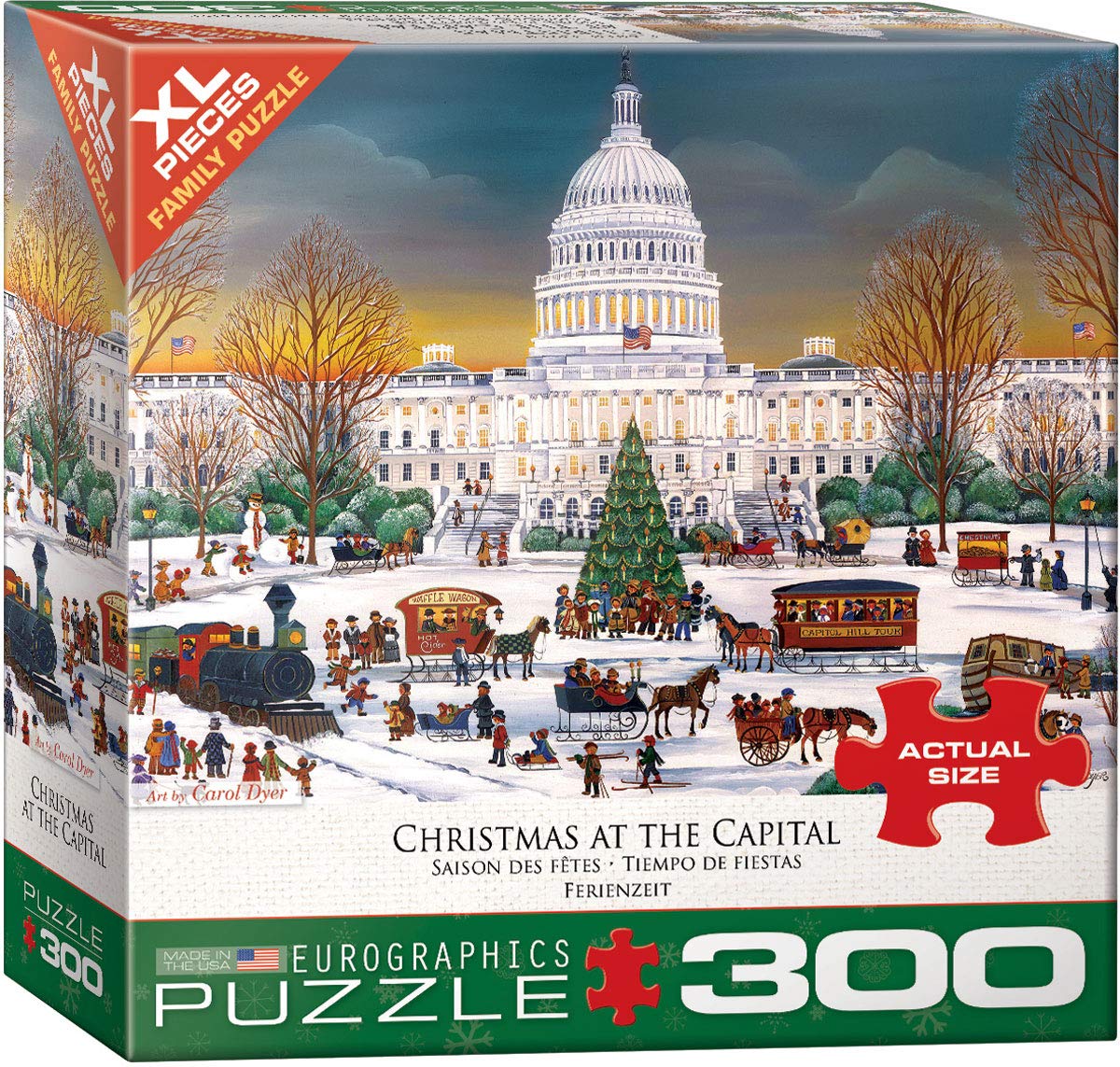 Foto 2 pulgar | Puzzle Eurographics Christmas At The Capitol De 300 Piezas - Venta Internacional.